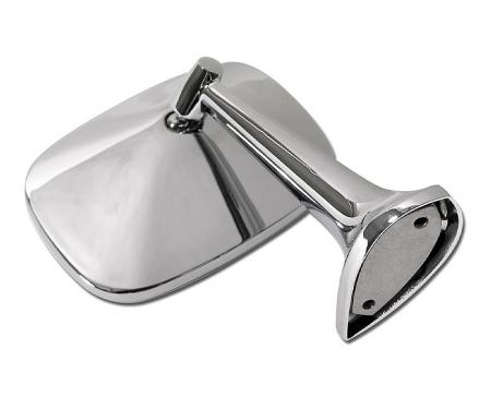 Redline Restomotive® 1968-1974 Chevrolet Corvette Left Hand Chrome Outside Mirror with Mounting Kit