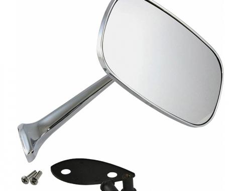 Redline Restomotive® 1975-1979 Chevrolet Corvette Right Hand Chrome Outside Mirror with Mounting Kit