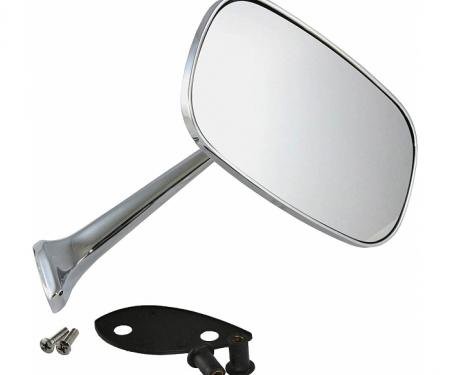 Redline Restomotive® 1975-1979 Chevrolet Corvette Right Hand Chrome Outside Mirror with Mounting Kit