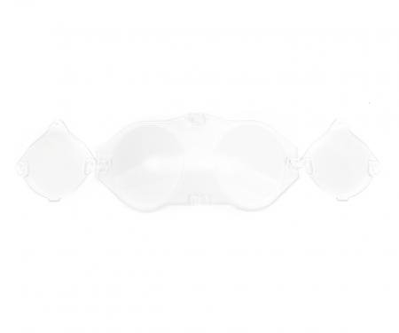 Redline Restomotive® 1969-1970 Ford Mustang Instrument Bezel Lens Set without Tach