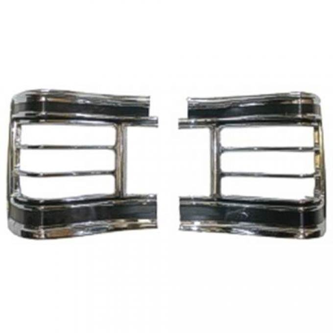 Redline Restomotive® Malibu/SS-396 67 exc.wagon/El Camino Tail Lamp Bezel - 1 Pair (R&l, w/o Gasket) LG-00-706-A