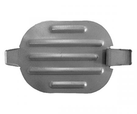 Redline Restomotive® All G-Body Models 78-88 Trunk Floor Pan Plug (Larger, Galvanized Steel) LG-00-1700