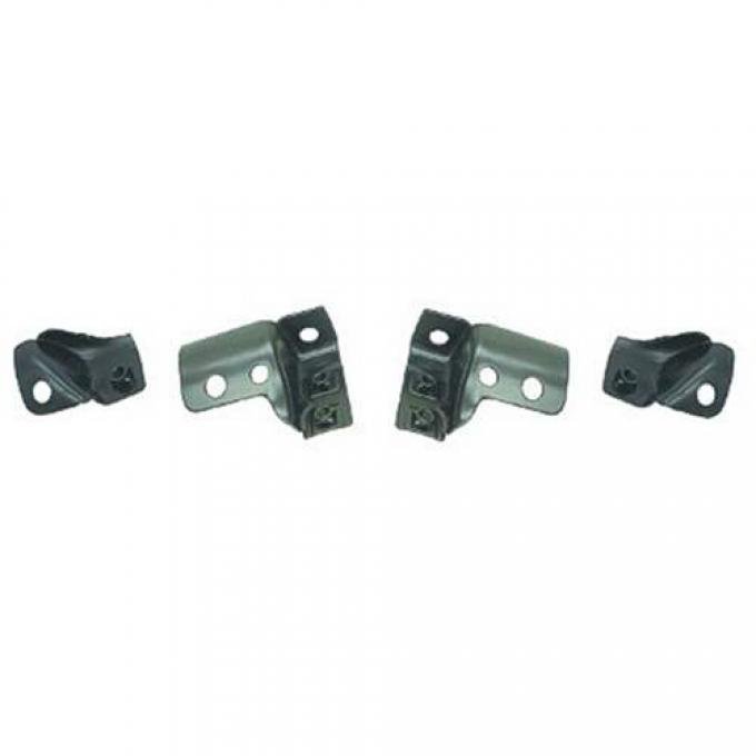Redline Restomotive® 1967-1968 Chevrolet Camaro Inner and Outer Rear Bumper Mounting Bracket Set