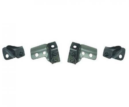 Redline Restomotive® 1967-1968 Chevrolet Camaro Inner and Outer Rear Bumper Mounting Bracket Set