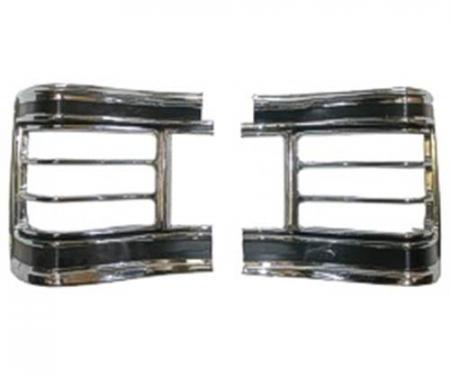 Redline Restomotive® Malibu/SS-396 67 exc.wagon/El Camino Tail Lamp Bezel - 1 Pair (R&l, w/o Gasket) LG-00-706-A