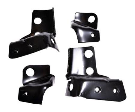 Redline Restomotive® 1967-1968 Chevrolet Camaro Inner and Outer Rear Bumper Mounting Bracket Set