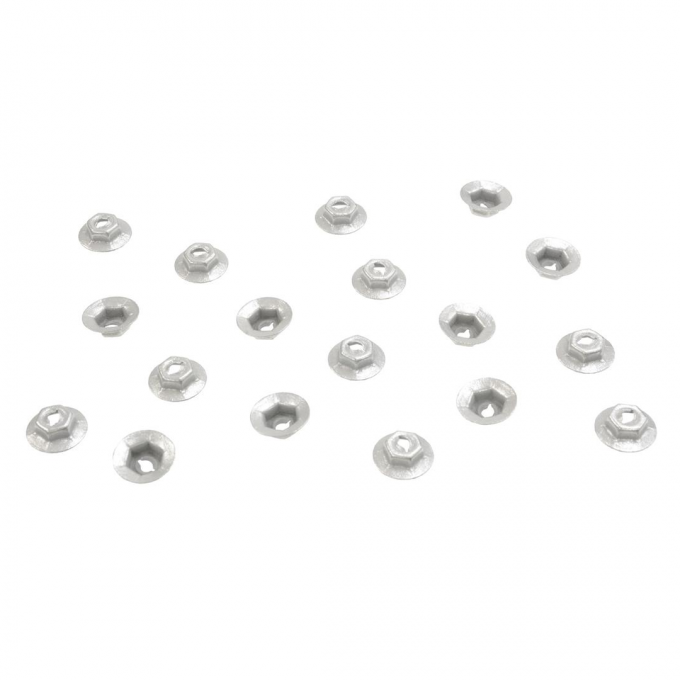 Redline Restomotive® 1958-1961 Chevrolet Corvette 18 Piece Side Spear Speed Nut Set