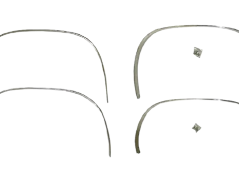 Redline Restomotive® 1969 Camaro / Firebird Front and Rear Left and Right Wheel Opening Molding