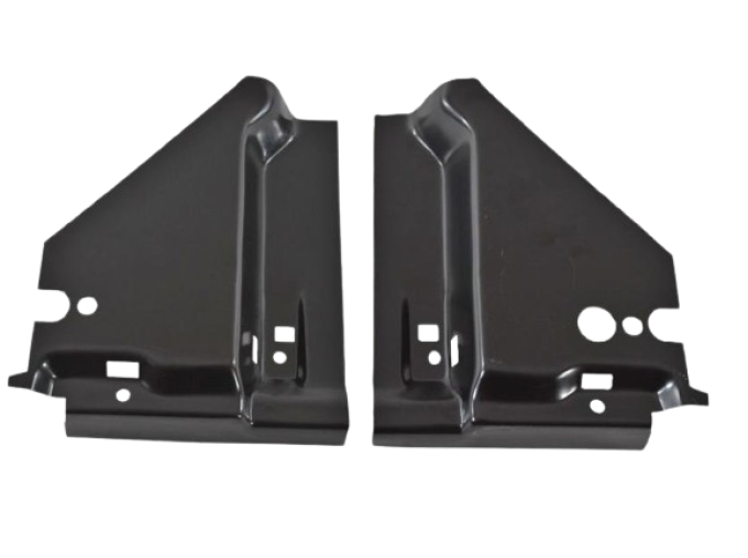 Redline Restomotive® 1967-1969 Camaro / Firebird Left and Right Leaf Spring Floor Pan Reinforcement Under Rear Seat Brace for Spring Eye