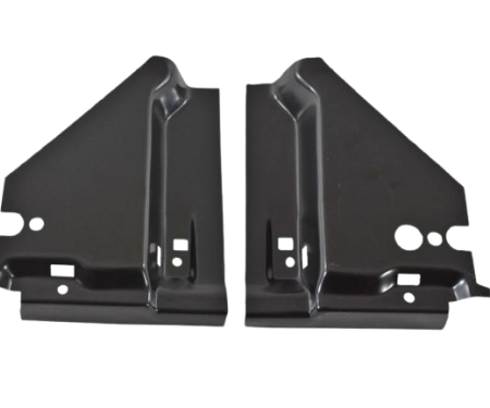 Redline Restomotive® 1967-1969 Camaro / Firebird Left and Right Leaf Spring Floor Pan Reinforcement Under Rear Seat Brace for Spring Eye