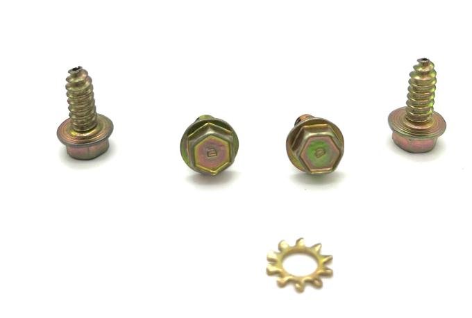 Redline Restomotive® 1969-1970 Mustang / Cougar / Fairlane Alternator Voltage Regulator & Splash Shield Fastener Set