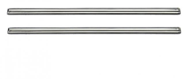 Redline Restomotive® Camaro/Firebird/Nova/A-Body 68 Armrest Base Stainless Trims (1 Pair) LG-00-594