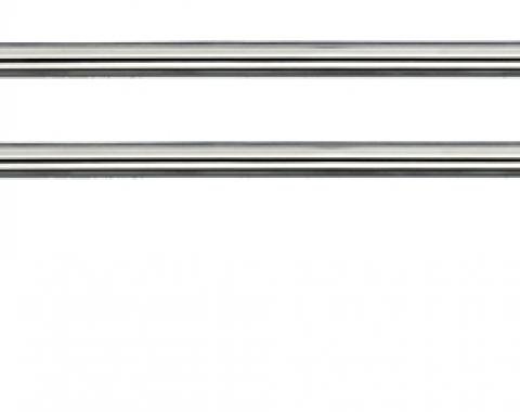 Redline Restomotive® Camaro/Firebird/Nova/A-Body 68 Armrest Base Stainless Trims (1 Pair) LG-00-594