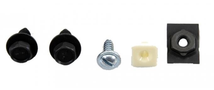 Redline Restomotive® 1969 Chevrolet Camaro Front License Plate Bracket Mounting Set