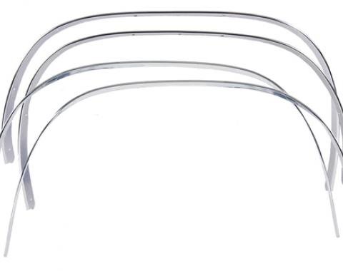Redline Restomotive® Malibu 70-72 Exc. Wagon/El Camino Wheel Opening Moulding Set (4-Pieces Set) LG-00-1114-A