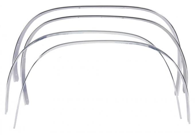 Redline Restomotive® Malibu 70-72 Exc. Wagon/El Camino Wheel Opening Moulding Set (4-Pieces Set) LG-00-1114-A