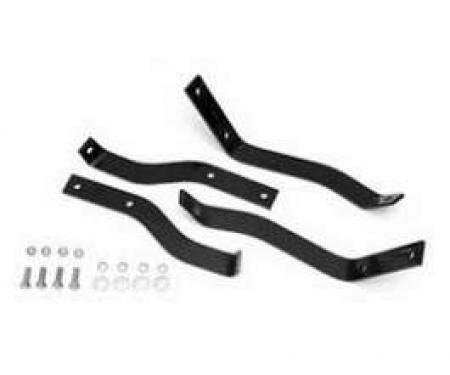 Redline Restomotive® Chevy P/U 55-59 2nd Series Stepside Rear Bumper Bracket Set (4-Pieces Set) LG-TP-400