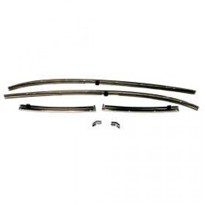 Redline Restomotive® Chevelle 70-72 Roof Rail Inner Weatherstrip Metal Channel Set LG-00-1492-A