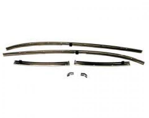 Redline Restomotive® Chevelle 70-72 Roof Rail Inner Weatherstrip Metal Channel Set LG-00-1492-A