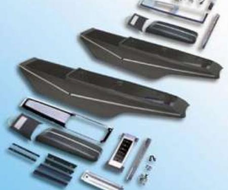 Redline Restomotive® Chevelle/El Camino 68-69 Manual Trans. - 4 Speed Center Console Kit - Incl. Console Base, RR. Light Panel, Console Door & Hinge, Top Plate & Emblem LG-00-2596-A