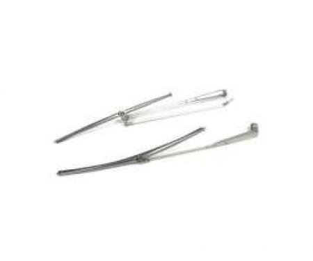 Redline Restomotive® GM. A-Body 68-72, w/Hidden Arm Style Brushed Wiper Arms & Blades Kit LG-00-1663-A