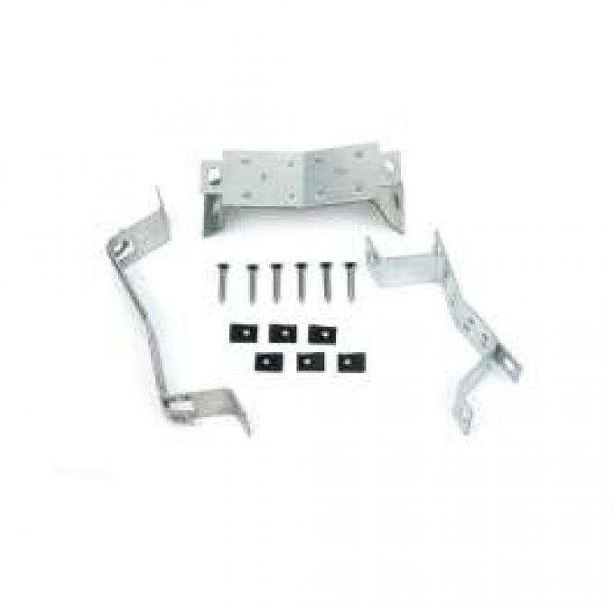 Redline Restomotive® Chevelle/El Camino 64-65 M/T Console Mounting Bracket Set (3-Pieces Set, w/Hardware) LG-00-1360-A