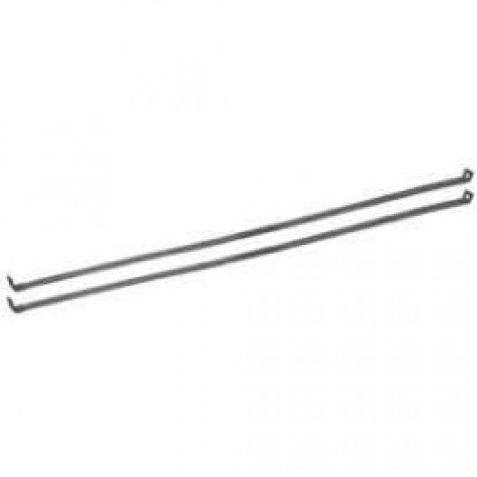 Redline Restomotive® GM A-Body 64-67 Exc. Wagon/El Camino Gas Tank Strap Set (Stainless) LG-00-1331-S-A