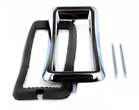 Redline Restomotive® Mustang 68 exc.shelby or Gt/Cs (Use 6 ( Taillight Bezel w/Black Strip LG-10-435