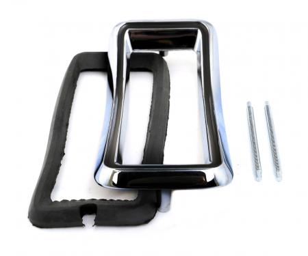 Redline Restomotive® Mustang 68 exc.shelby or Gt/Cs (Use 6 ( Taillight Bezel w/Black Strip LG-10-435