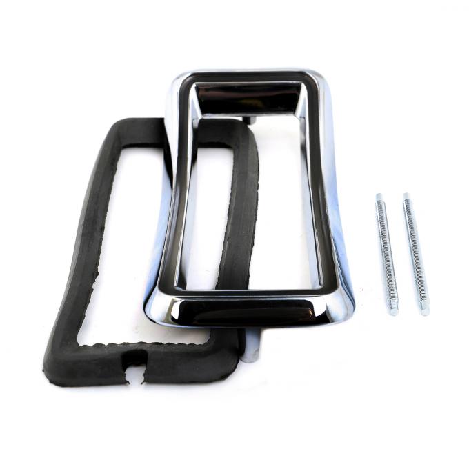 Redline Restomotive® Mustang 68 exc.shelby or Gt/Cs (Use 6 ( Taillight Bezel w/Black Strip LG-10-435