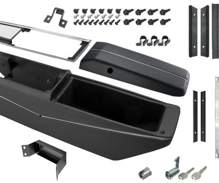 Redline Restomotive® Chevelle/El Camino 70-72 Automatic Trans. (Also Incl. Sealing Strip Kit & Shifter Dial Plate) Center Console Kit - Incl. Console Base, RR. Light Panel, Console Door/Hinge/Catch, Top Plate ( LG-00-2599-A