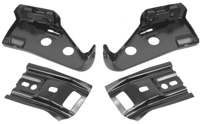 Redline Restomotive® Chevelle 70 exc.wagon/El Camino (4-Piece RR. Bumper Bracket Set LG-00-1151-A