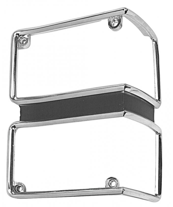 Redline Restomotive® Chevelle 71 exc.wagon/El Camino Parking Lamp Bezel - LH (Black in the Center) LG-00-683/LH