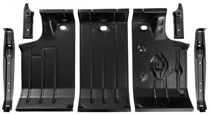 Redline Restomotive® Chevelle 64-67 Trunk Floor - 7-Piece Set LG-00-203