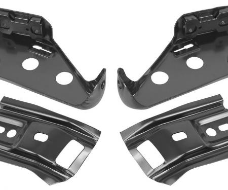 Redline Restomotive® Chevelle 70 exc.wagon/El Camino (4-Piece RR. Bumper Bracket Set LG-00-1151-A