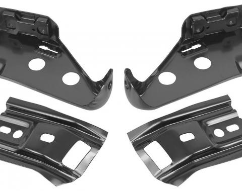 Redline Restomotive® Chevelle 70 exc.wagon/El Camino (4-Piece RR. Bumper Bracket Set LG-00-1151-A