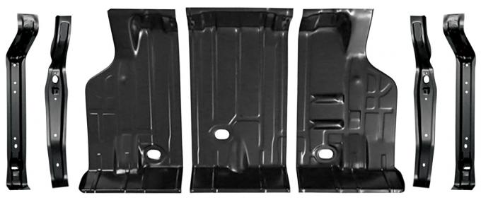 Redline Restomotive® GM A-Body 68-72 Trunk Floor - 7-Piece Set LG-00-205