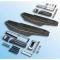 Redline Restomotive® Chevelle/El Camino 68-69 Automatic Trans. (Also Incl. Sealing Strip Kit & Shifter Dial Plate) Center Console Kit - Incl. Console Base, RR. Light Panel, Console Door & Hinge, Top Plate ( LG-00-2597-A