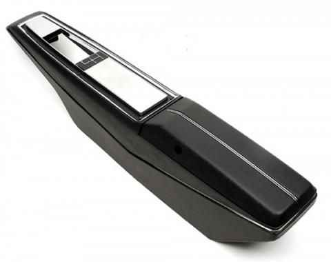 Redline Restomotive® Chevelle/El Camino 70-72 Manual Trans. - 4 Speed Center Console Kit - Incl. Console Base, RR. Light Panel, Console Door/Hinge/Catch, Top Plate & Emblem LG-00-2598-A