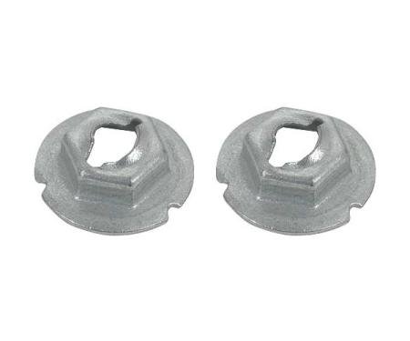 Redline Restomotive® 1961-1963 Ford Thunderbird 2 Piece Trunk Lock Retainer Hardware Set