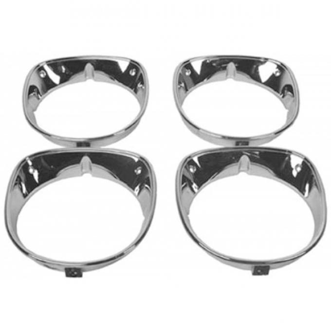 Redline Restomotive® Chevelle/El Camino 70 H/L Bezel - 1 Set (4-Piece Set) LG-00-501