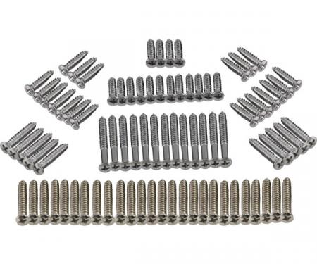 Redline Restomotive® 1955-1957 Chevy 2 Door Wagon Interior Garnish Molding Trim Screw Set