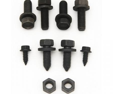 Redline Restomotive® 1970-1972 Chevrolet Camaro Non-Rally Sport (RS) 10 Piece Front Bumper Bracket Bolt Kit