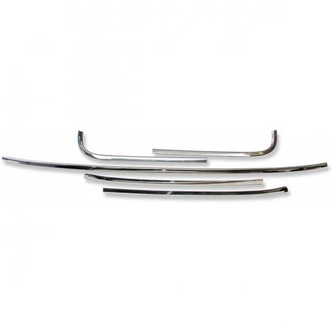 Redline Restomotive® GM A-Body 66-67 2dr Ht Windshield Reveal Moulding Set (5-Pieces Set) LG-00-1468-A