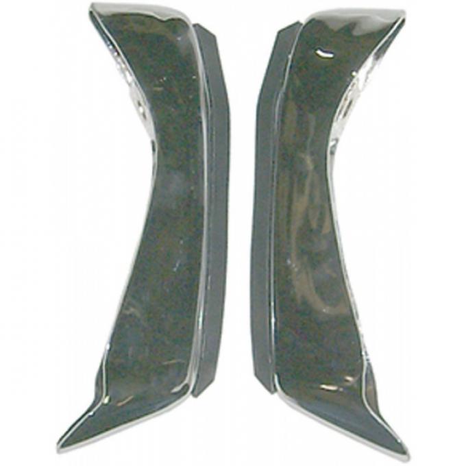 Redline Restomotive® Chevelle 71-72 exc.wagon/El Camino RR. Bumper Guard - 1 Pair (W/Cushions) LG-00-1150