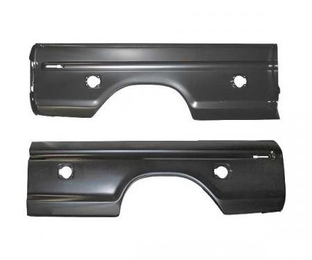 Redline Restomotive® Fd. P/U 73-79 Bedside Skin - LH (8 Ft), w/Dual Square Fuel Openings LG-10-031-A-2-OE