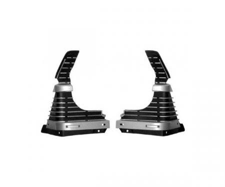 Redline Restomotive® Chevelle/El Camino 69 (Painted Silver) Grille Extension - 1 Pair LG-00-1638-A