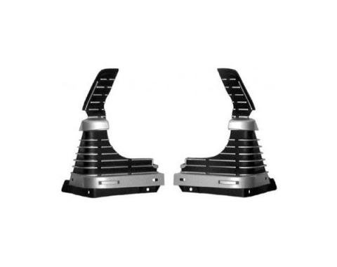 Redline Restomotive® Chevelle/El Camino 69 (Painted Silver) Grille Extension - 1 Pair LG-00-1638-A