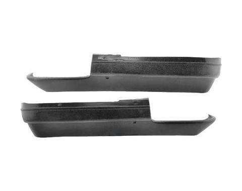 Redline Restomotive® 1967 Ford Mustang Deluxe / Shelby Black Bucket Seat Lower Side Plastic Shields