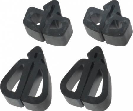 Redline Restomotive® 1967-1968 Ford Mustang 4 Piece Fender Mounted Hood Bumper Set